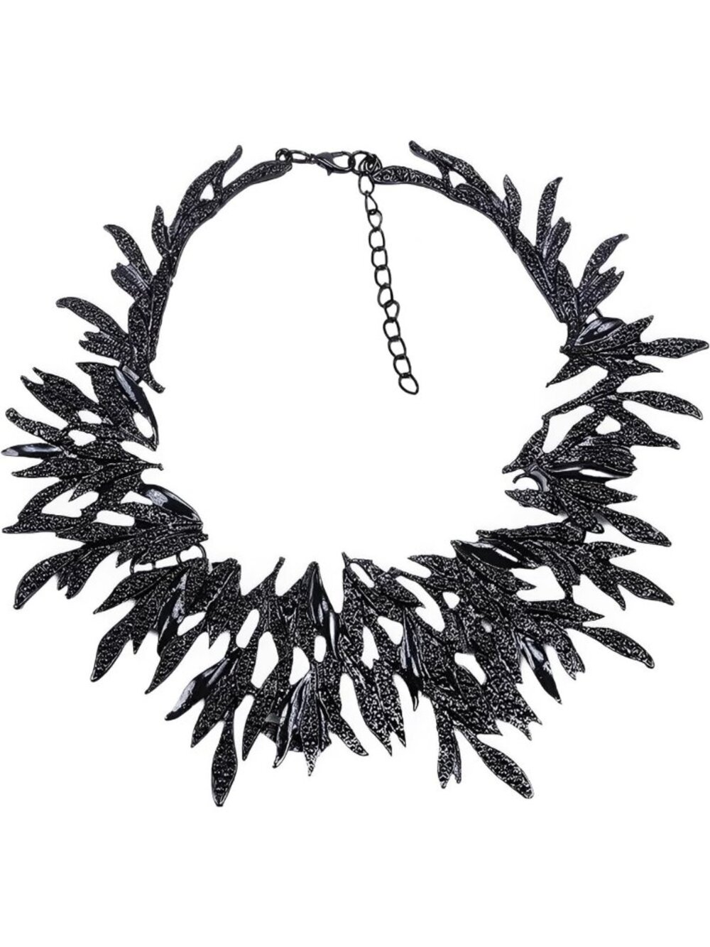 Chunky 925 Sterling Silver Bib Necklace with Crystal, Pearl & Resin Beads